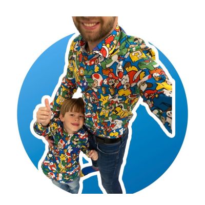OPPOSUITS Koszula chłopięca O14 kolekcja tata, syn kolorowa SUPER MARIO wesoła gra | Sklep GriShop.eu | Koszule