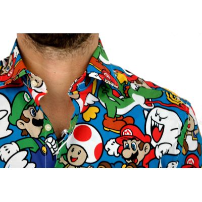 OPPOSUITS Koszula męska SUPER MARIO kolorowa O14 wesoła, gra | Sklep GriShop.eu | Koszule