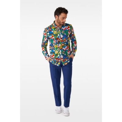 OPPOSUITS Koszula męska SUPER MARIO kolorowa O14 wesoła, gra | Sklep GriShop.eu | Koszule