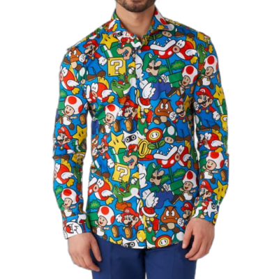 OPPOSUITS Koszula męska SUPER MARIO kolorowa O14 wesoła, gra | Sklep GriShop.eu | Koszule