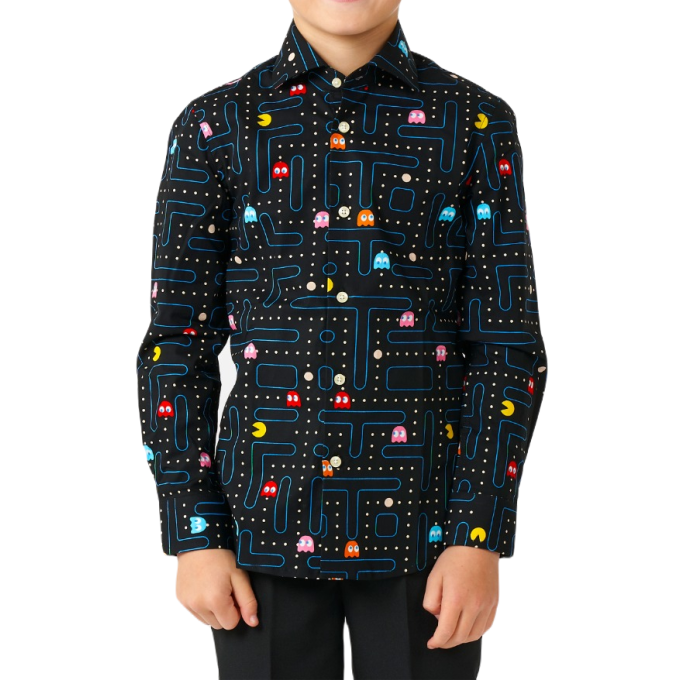 OPPOSUITS Koszula chłopięca O15 kolekcja tata, syn kolorowa PAC-MAN wesoła gra | Sklep GriShop.eu | Koszule