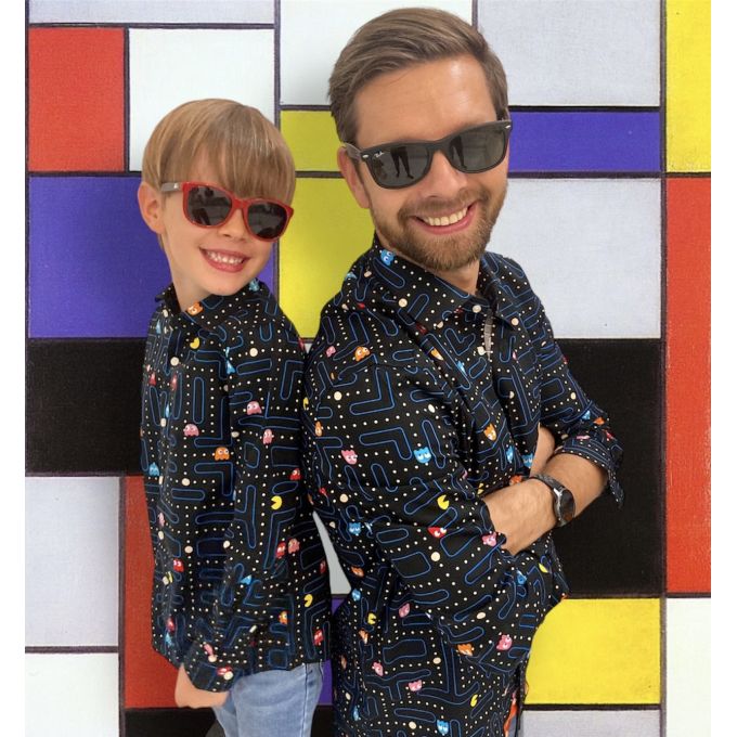 OPPOSUITS Koszula chłopięca O15 kolekcja tata, syn kolorowa PAC-MAN wesoła gra | Sklep GriShop.eu | Koszule