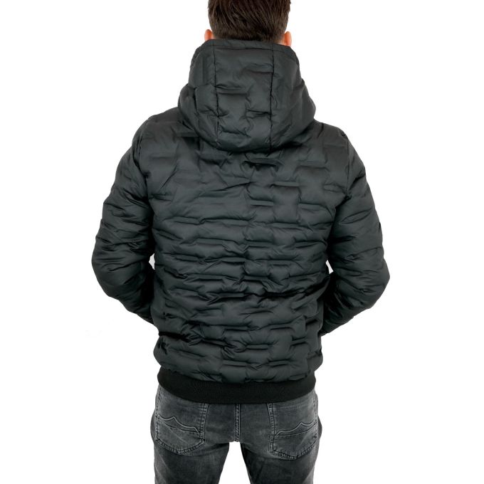 AVANT GARDE Kurtka męska pikowana KAG2 czarna z kapturem, ciepła | Sklep GriShop.eu | Kurtki