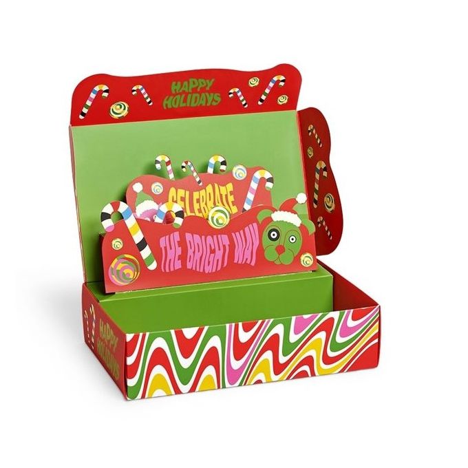 HAPPY SOCKS zestaw skarpetek GIFT SET 4pak kolorowe XSAN09-0100 na prezent, świąteczne | Sklep GriShop.eu | Galanteria i dodatki