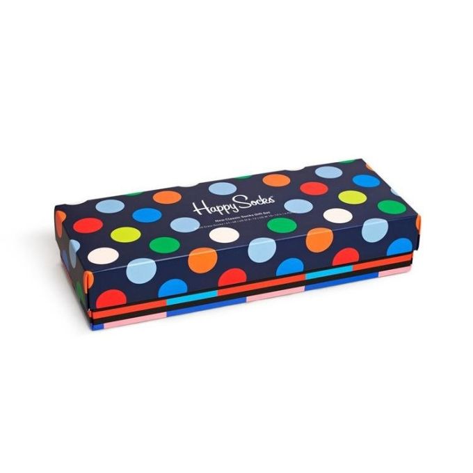 HAPPY SOCKS zestaw skarpetek GIFT SET 4pak kolorowe XNCG09-9300 na prezent, grochy, paski | Sklep GriShop.eu | Galanteria i doda
