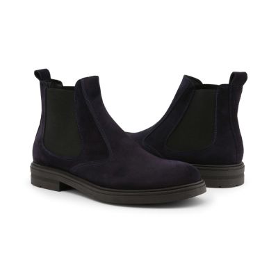 DUCA DI MORRONE Buty męskie sztyblety granatowe zamsz wysokie | Sklep GriShop.eu | Obuwie