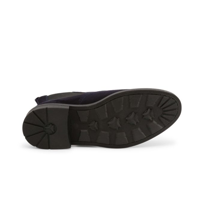 DUCA DI MORRONE Buty męskie sztyblety granatowe zamsz wysokie | Sklep GriShop.eu | Obuwie