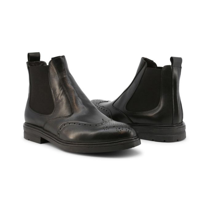 DUCA DI MORRONE Buty męskie sztyblety czarne skóra wysokie | Sklep GriShop.eu | Obuwie