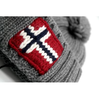 NAPAPIJRI Czapka męska jasno szara, ciepła zimowa | Sklep GriShop.eu | Galanteria i dodatki