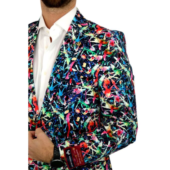 MARCO MILANO Marynarka męska C11 kolorowa, farba, casual | Sklep GriShop.eu | Marynarki