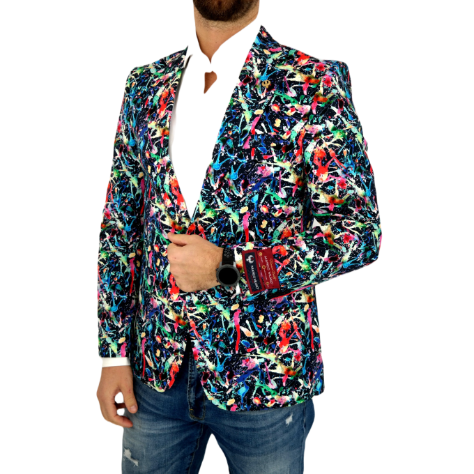 MARCO MILANO Marynarka męska C11 kolorowa, farba, casual | Sklep GriShop.eu | Marynarki
