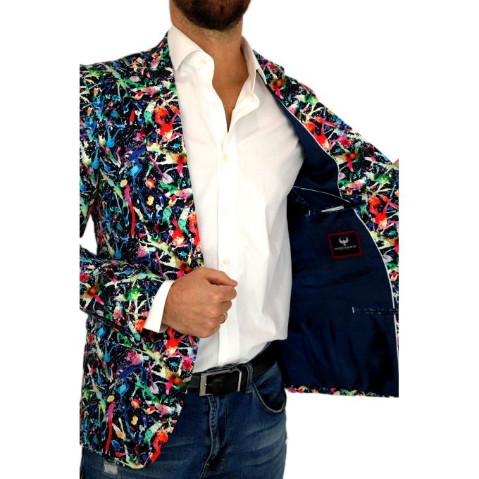 MARCO MILANO Marynarka męska C11 kolorowa, farba, casual | Sklep GriShop.eu | Marynarki
