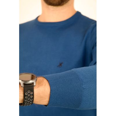 U.S. GRAND POLO Sweter męski G07 niebieski, gładki | Sklep GriShop.eu | Swetry