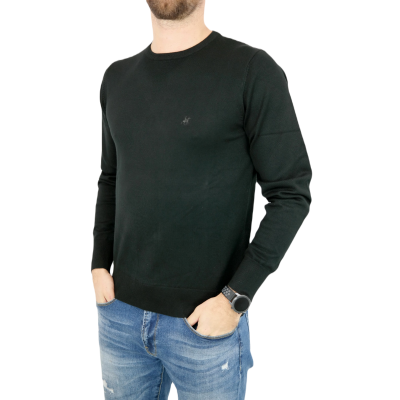 U.S. GRAND POLO Sweter męski G08 czarny, gładki | Sklep GriShop.eu | Swetry