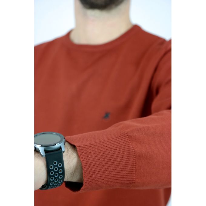 U.S. GRAND POLO Sweter męski G09 pomarańczowy, gładki | Sklep GriShop.eu | Swetry