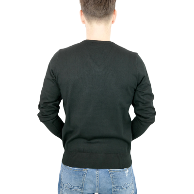 U.S. GRAND POLO Sweter męski G11 czarny, serek, gładki | Sklep GriShop.eu | Swetry