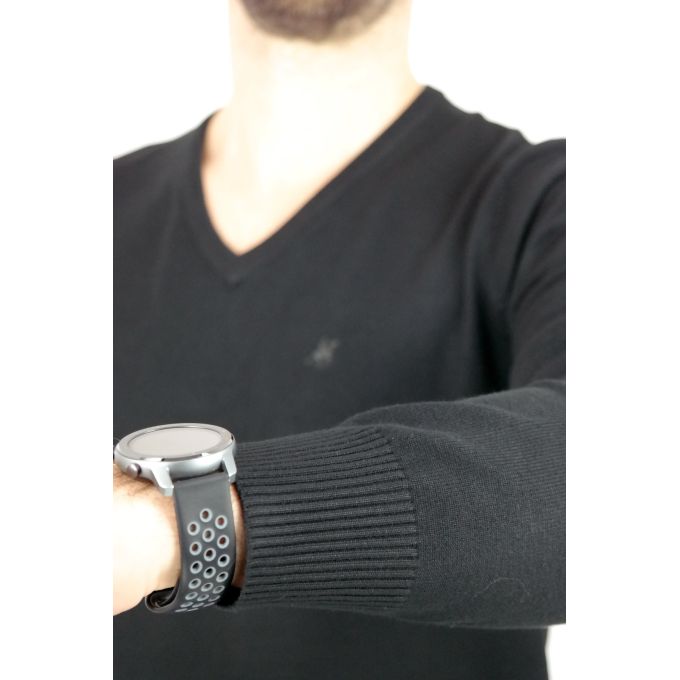 U.S. GRAND POLO Sweter męski G11 czarny, serek, gładki | Sklep GriShop.eu | Swetry