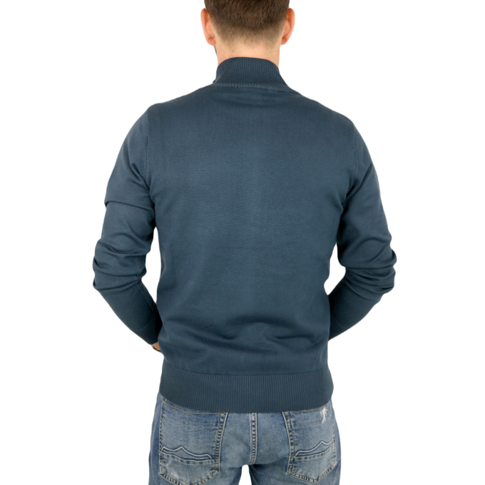 U.S. GRAND POLO Sweter męski G13 niebieski, rozpinany, gładki | Sklep GriShop.eu | Swetry