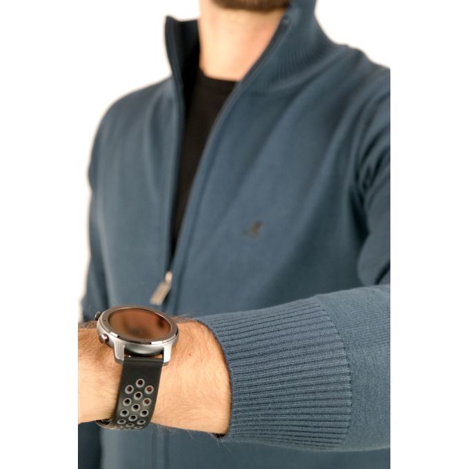 U.S. GRAND POLO Sweter męski G13 niebieski, rozpinany, gładki | Sklep GriShop.eu | Swetry