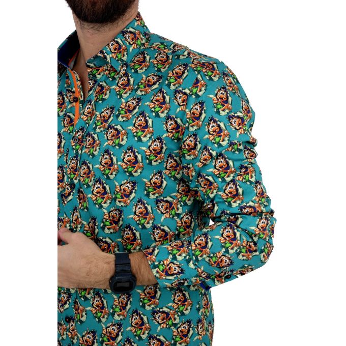 DANIEL BESSI Koszula męska HUGO fb038 kolorowa, wesoła gra | Sklep GriShop.eu | Koszule