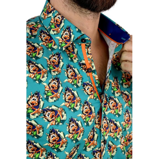 DANIEL BESSI Koszula męska HUGO fb038 kolorowa, wesoła gra | Sklep GriShop.eu | Koszule