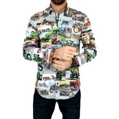 DANIEL BESSI Koszula męska fb029 kolorowa, MOTORY, motoryzacja | Sklep GriShop.eu | Koszule