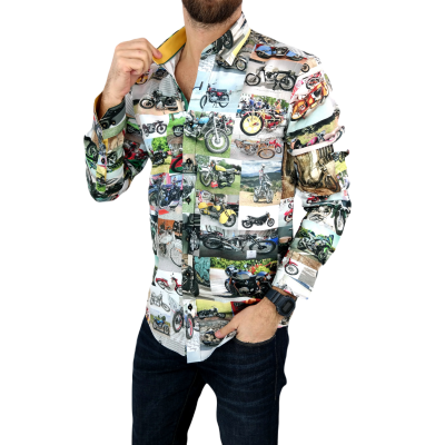 DANIEL BESSI Koszula męska fb029 kolorowa, MOTORY, motoryzacja | Sklep GriShop.eu | Koszule