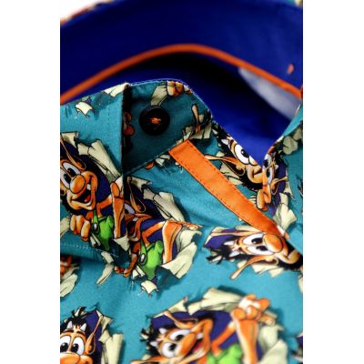 DANIEL BESSI Koszula męska HUGO fb038 kolorowa, wesoła gra | Sklep GriShop.eu | Koszule