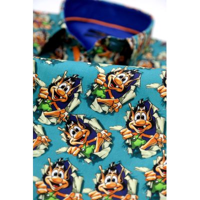 DANIEL BESSI Koszula męska HUGO fb038 kolorowa, wesoła gra | Sklep GriShop.eu | Koszule