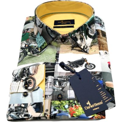 DANIEL BESSI Koszula męska fb029 kolorowa, MOTORY, motoryzacja | Sklep GriShop.eu | Koszule