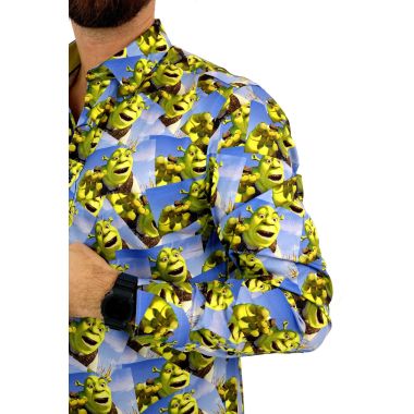 DANIEL BESSI Koszula męska fb090 bajka SHREK, wesoła | Sklep GriShop.eu | Koszule 2