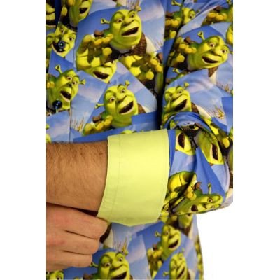 DANIEL BESSI Koszula męska fb090 bajka SHREK, wesoła | Sklep GriShop.eu | Koszule