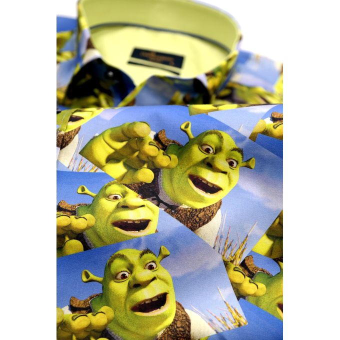 DANIEL BESSI Koszula męska fb090 bajka SHREK, wesoła | Sklep GriShop.eu | Koszule
