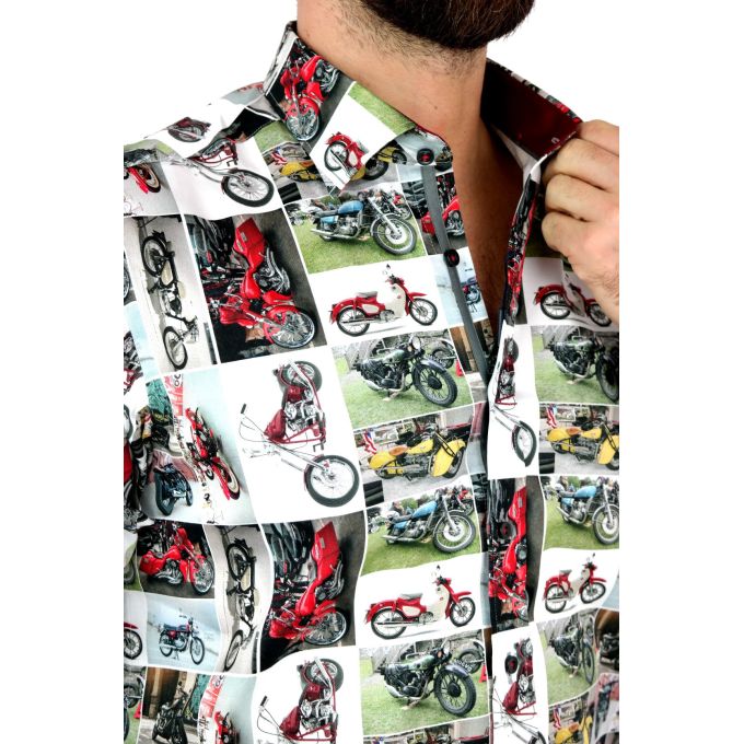 DANIEL BESSI Koszula męska fb063 kolorowa, MOTORY, choppery, motocykle | Sklep GriShop.eu | Koszule
