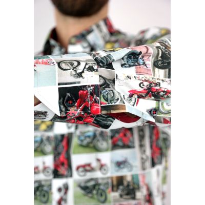 DANIEL BESSI Koszula męska fb063 kolorowa, MOTORY, choppery, motocykle | Sklep GriShop.eu | Koszule