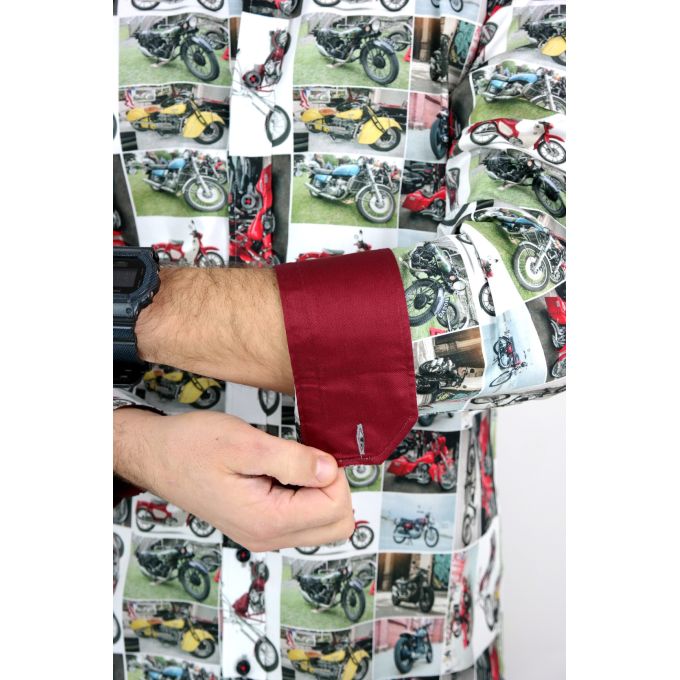 DANIEL BESSI Koszula męska fb063 kolorowa, MOTORY, choppery, motocykle | Sklep GriShop.eu | Koszule