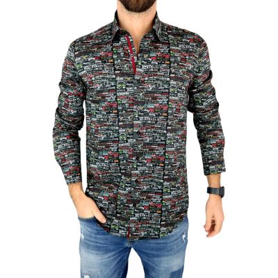 DANIEL BESSI Koszula męska fb091 zespoły muzyczne, czarna, rock, metal i inne | Sklep GriShop.eu | Koszule