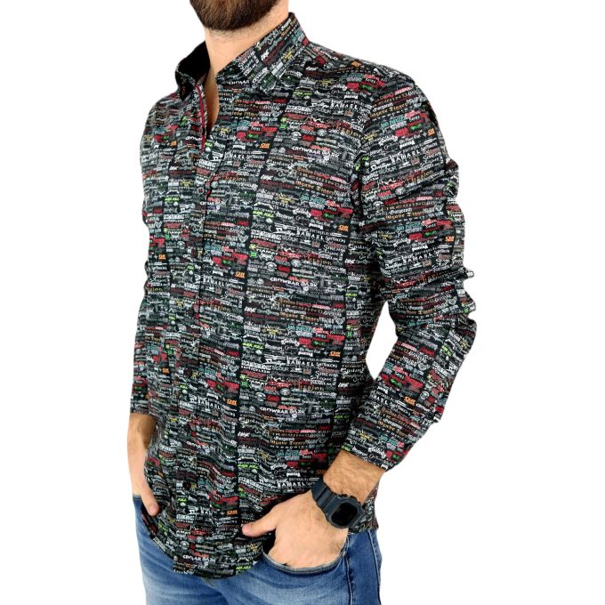 DANIEL BESSI Koszula męska fb091 zespoły muzyczne, czarna, rock, metal i inne | Sklep GriShop.eu | Koszule