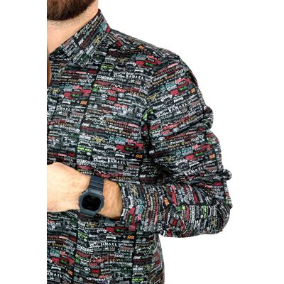 DANIEL BESSI Koszula męska fb091 zespoły muzyczne, czarna, rock, metal i inne | Sklep GriShop.eu | Koszule