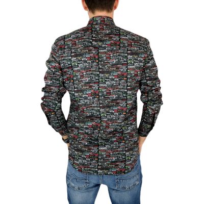 DANIEL BESSI Koszula męska fb091 zespoły muzyczne, czarna, rock, metal i inne | Sklep GriShop.eu | Koszule