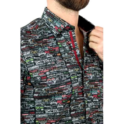 DANIEL BESSI Koszula męska fb091 zespoły muzyczne, czarna, rock, metal i inne | Sklep GriShop.eu | Koszule