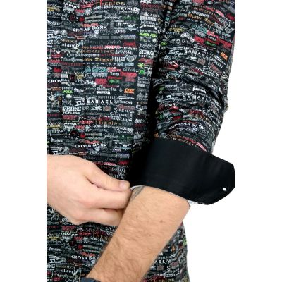 DANIEL BESSI Koszula męska fb091 zespoły muzyczne, czarna, rock, metal i inne | Sklep GriShop.eu | Koszule