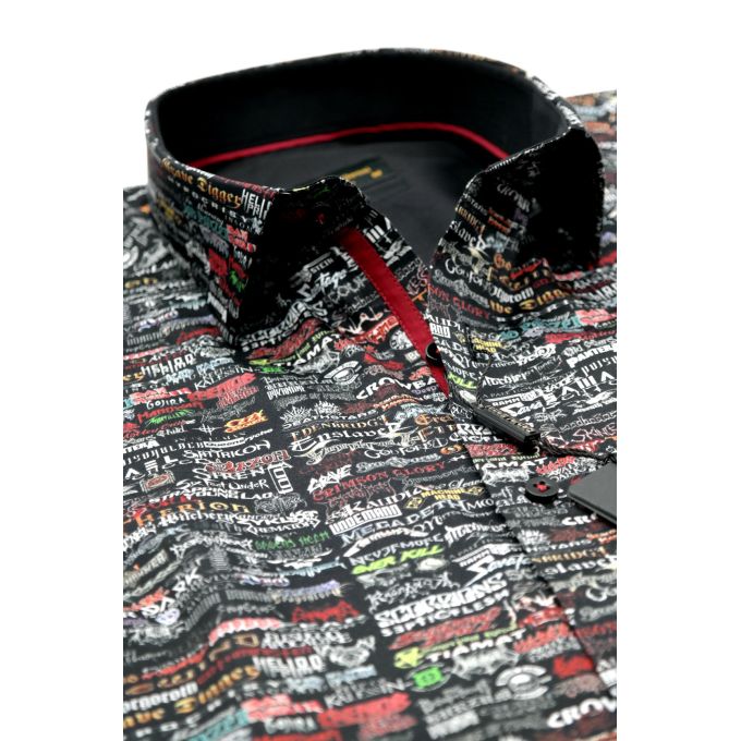 DANIEL BESSI Koszula męska fb091 zespoły muzyczne, czarna, rock, metal i inne | Sklep GriShop.eu | Koszule