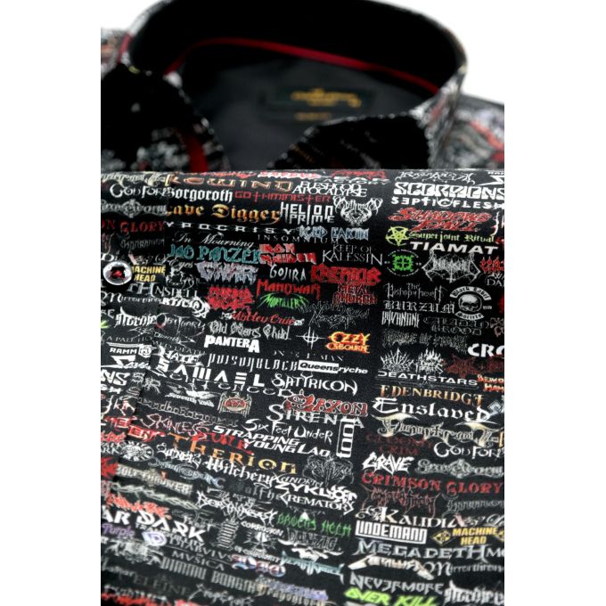 DANIEL BESSI Koszula męska fb091 zespoły muzyczne, czarna, rock, metal i inne | Sklep GriShop.eu | Koszule