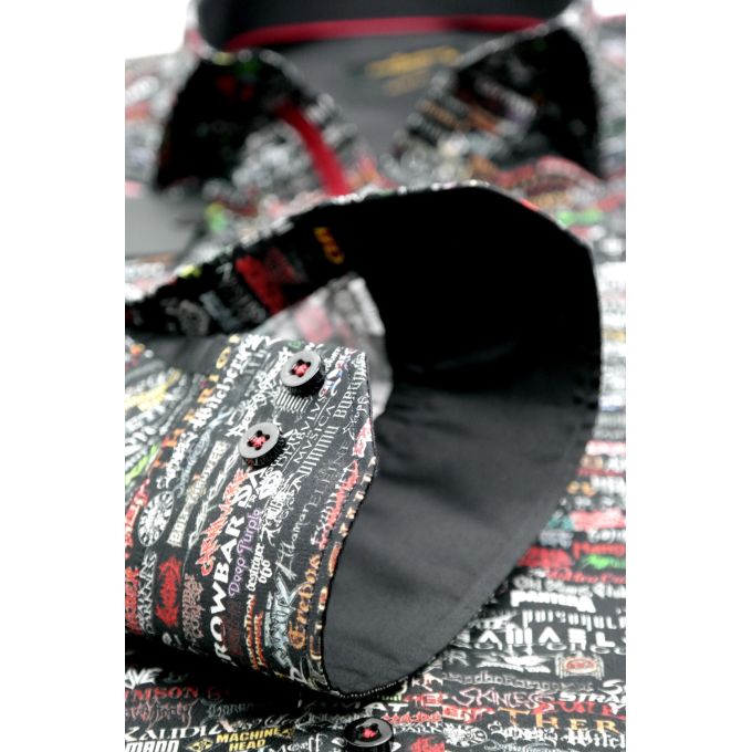 DANIEL BESSI Koszula męska fb091 zespoły muzyczne, czarna, rock, metal i inne | Sklep GriShop.eu | Koszule