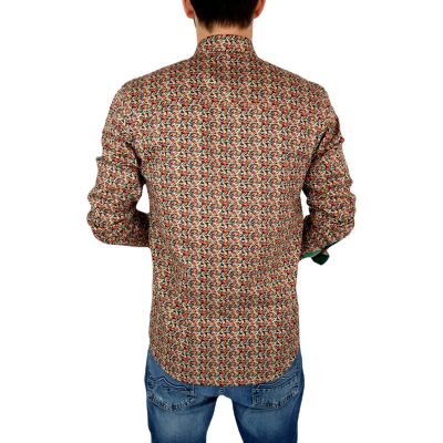 DANIEL BESSI Koszula męska fb033 podstawki pod piłki do golfa, kolorowa, wesoła | Sklep GriShop.eu | Koszule