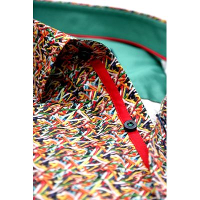 DANIEL BESSI Koszula męska fb033 podstawki pod piłki do golfa, kolorowa, wesoła | Sklep GriShop.eu | Koszule