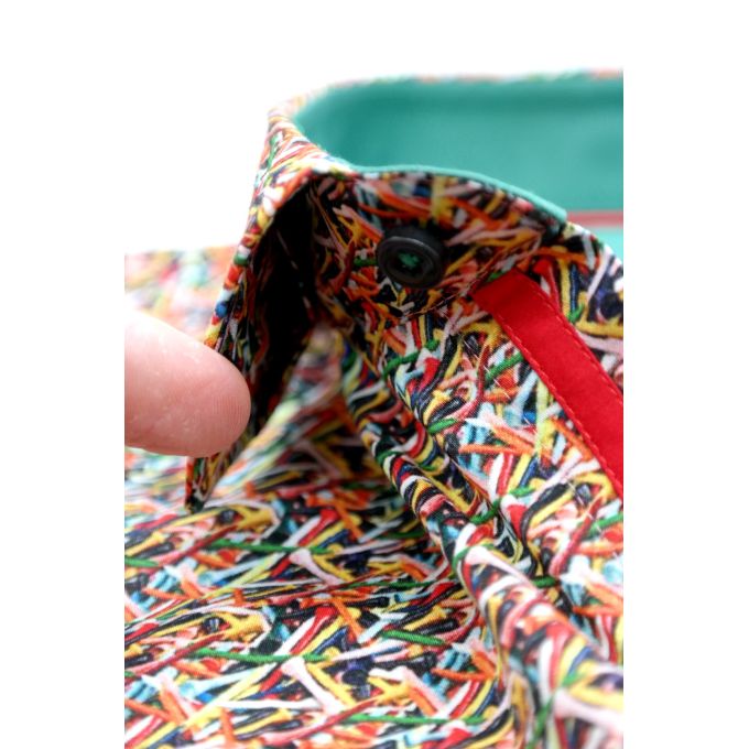 DANIEL BESSI Koszula męska fb033 podstawki pod piłki do golfa, kolorowa, wesoła | Sklep GriShop.eu | Koszule