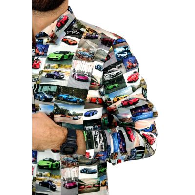 DANIEL BESSI Koszula męska fb028 super AUTA, samochody, kolorowa | Sklep GriShop.eu | Koszule