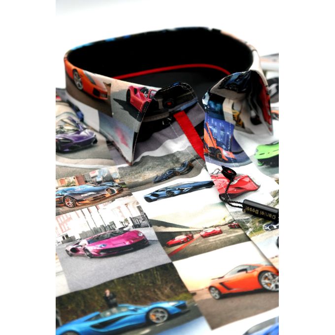 DANIEL BESSI Koszula męska fb028 super AUTA, samochody, kolorowa | Sklep GriShop.eu | Koszule